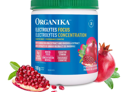 Organika - Electrolytes Focus With Ginkgo Biloba And Rhadiola Extract | 180 g