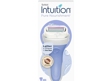 Schick - Intuition Pure Nourishment Razor - Organic Cocoa Butter | 2 Refills