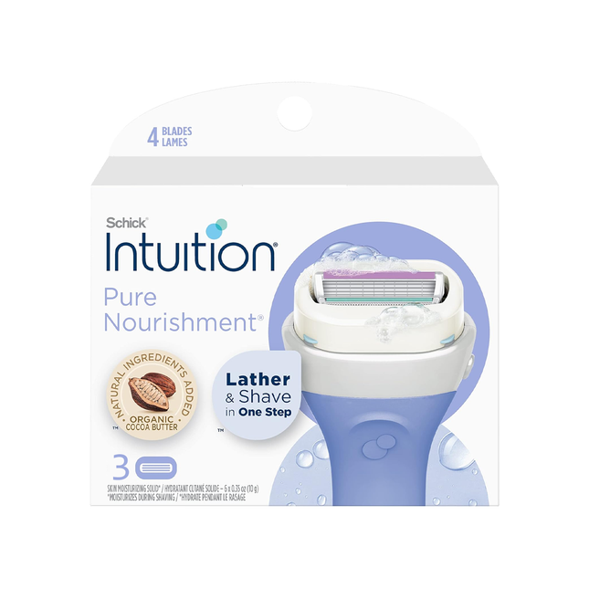 Schick Intuition - Pure Nourishment Mousse et rasage en une seule étape | 3 recharges