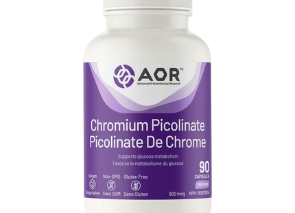 AOR - Picolinate de Chrome 600 mcg | 90 Gélules