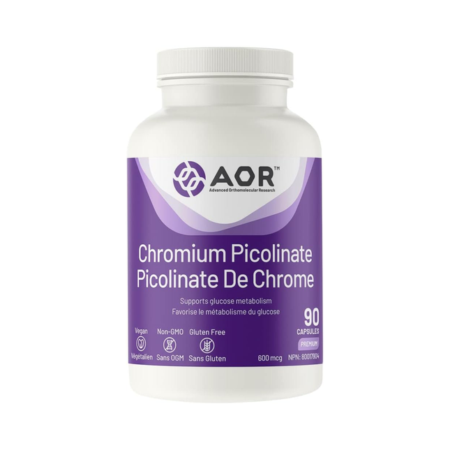 AOR - Picolinate de Chrome 600 mcg | 90 Gélules