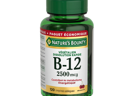 Nature's Bounty - Vitamine B12 2500 mcg, saveur cerise | 120 microcomprimés