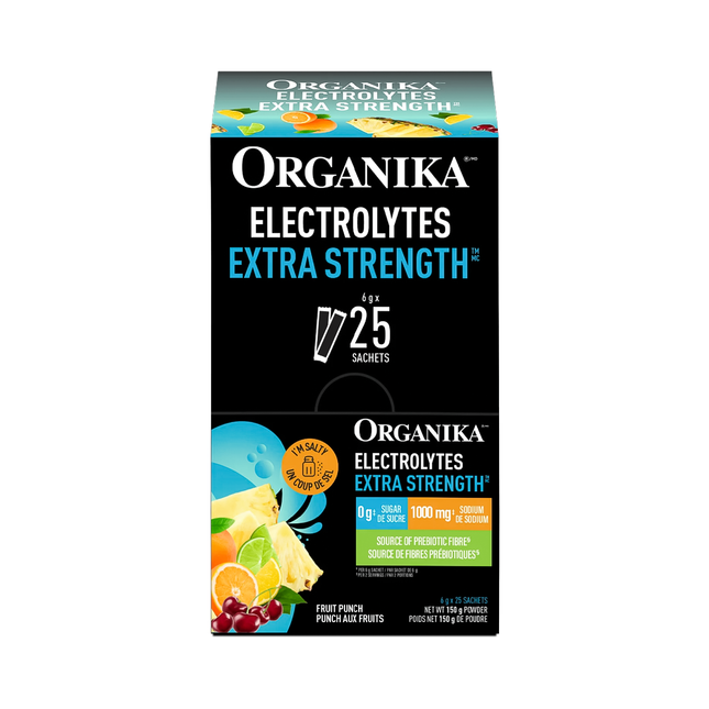 Organika - Électrolytes Extra Forts, Punch aux Fruits | 25 Sachets x 6 g