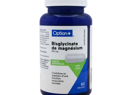 Option+ Magnesium Bisglycinate 200 mg | 60 Capsules