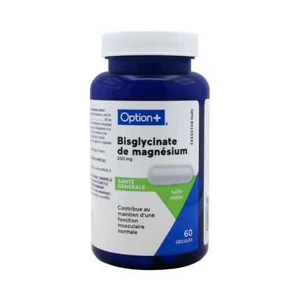 Option+ Magnesium Bisglycinate 200 mg | 60 Capsules