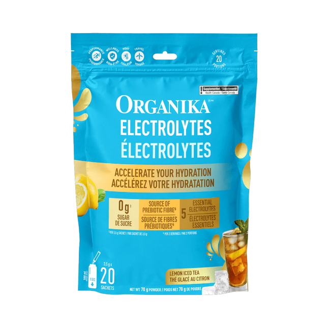 Organika - Electrolytes, Lemon Iced Tea | 20 Satchets x 3.5 g
