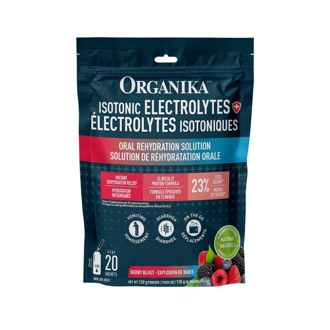 Organika - Isotonic Electrolytes, Berry | 20 Sachets