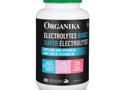 Organika - Complément d'électrolytes avec zinc et vitamine B6 | 200 capsules