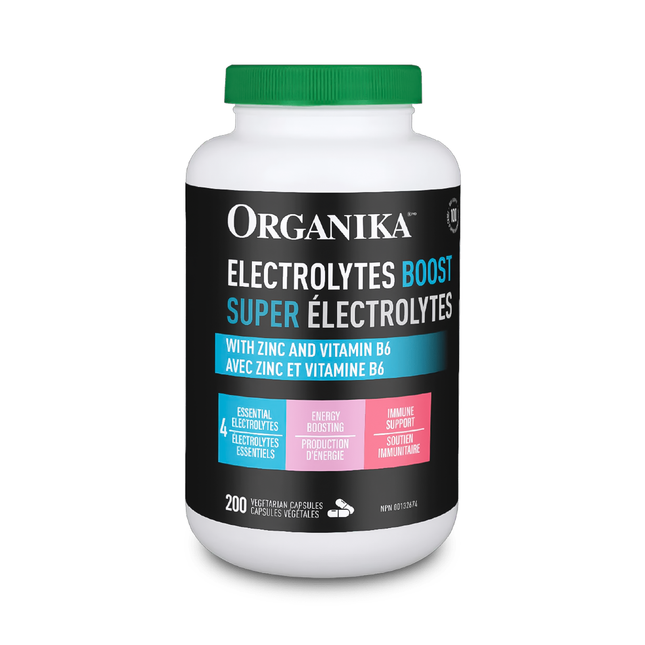 Organika - Complément d'électrolytes avec zinc et vitamine B6 | 200 capsules