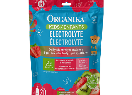 Organika - Kids Electrolyte Sticks, Strawberry Kiwi | 20 Satchets x 3.5 g