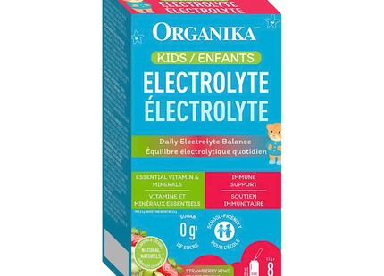 Organika - Kids Electrolyte Sticks, Strawberry Kiwi | 8 Satchets x 3.5g