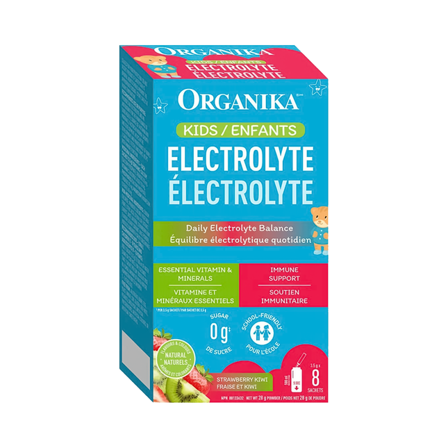 Organika - Kids Electrolyte Sticks, Strawberry Kiwi | 8 Satchets x 3.5g