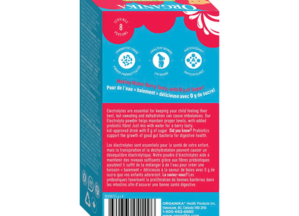 Organika - Kids Electrolyte Sticks, Strawberry Kiwi | 8 Satchets x 3.5g