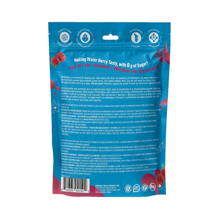 Organika - Bâtonnets d'électrolytes pour enfants, saveur framboise | 20 sachets x 3,5 g