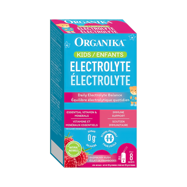 Organika - Kids Electrolyte Sticks, Raspberry Rush | 8 Satchets x 3.5g