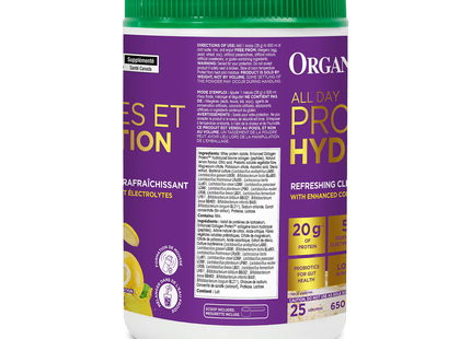 Organika - All Day Protein Hydrator, Classic Lemonade | 650 g