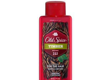 Old Spice - Timber with Mint 2-in-1 of Shampoo & Conditioner Travel Size | 50 mL