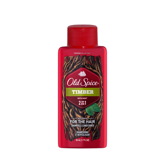 Old Spice - Timber with Mint 2-in-1 of Shampoo & Conditioner Travel Size | 50 mL