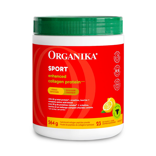 Organika - Sport Collagen Protein, Classic Lemonade | 564 g