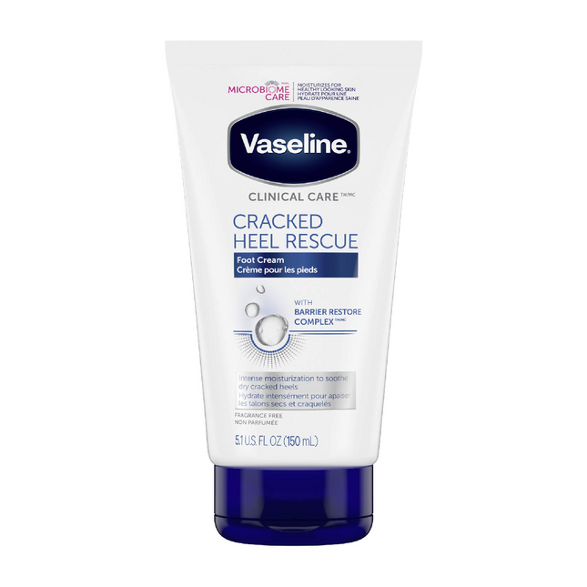 Vaseline Clinical Care Crème pour les pieds craquelés avec complexe de restauration de barrière | 150 ml