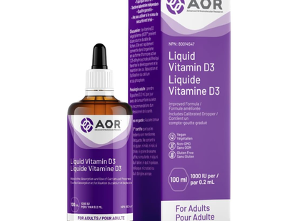 AOR - Liquid Vitamin D3 Drops 1000 IU | 100 mL