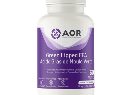 AOR - Green Lipped FFA 50 mg | 60 Softgels