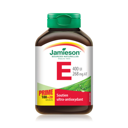 Jamieson Vitamin E 400 IU | 100+20 Softgels