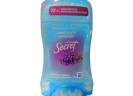 Secret - Clear Gel 72H Odour Protection Deodorant & Antiperspirant, Lavender | 45 g