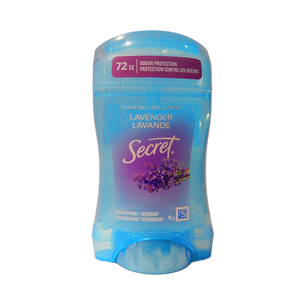 Secret - Déodorant et anti-transpirant Clear Gel 72H, lavande | 45 g