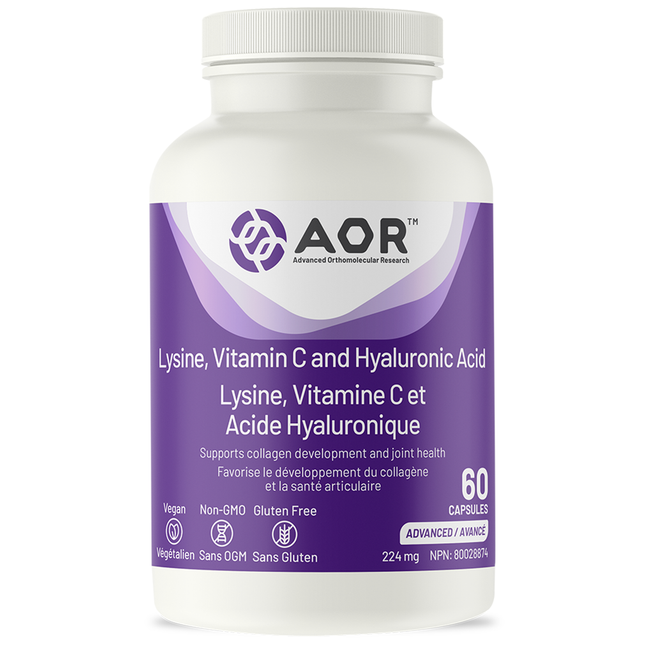 AOR - Lysine, Vitamin C, and Hyaluronic Acid - Advanced | 60 Capsules