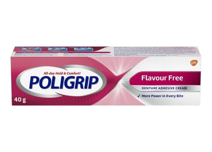 Poligrip Flavour Free Denture Adhesive Cream | 40 g