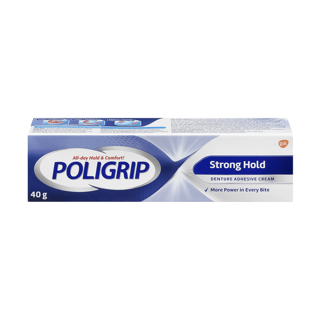 Poligrip - Strong Hold Denture Adhesive Cream | 40 g