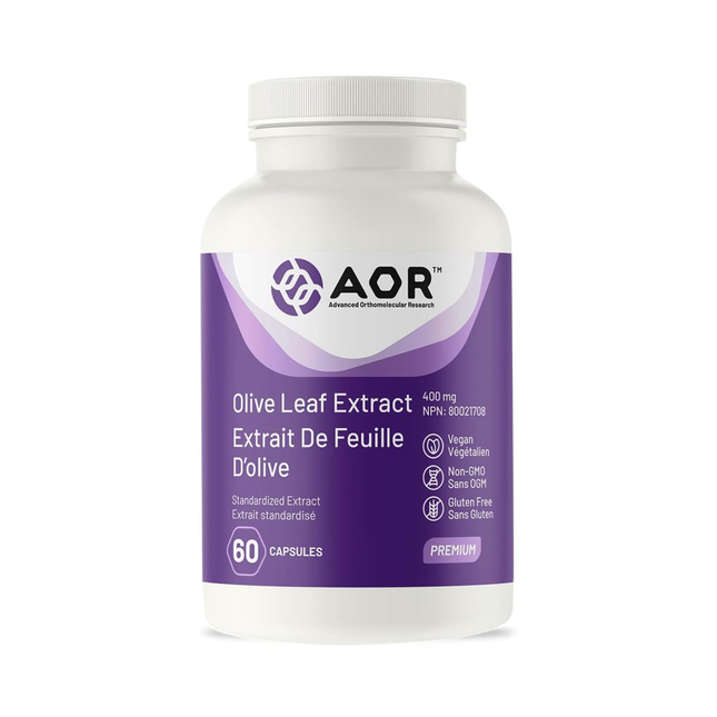 AOR - Oleuropein Olive Leaf Extract 400 mg | 60 Capsules