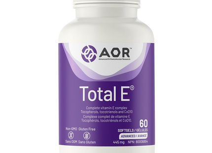 *AOR - Complexe complet de vitamine E avancé Total E - 445 mg | 60 gélules