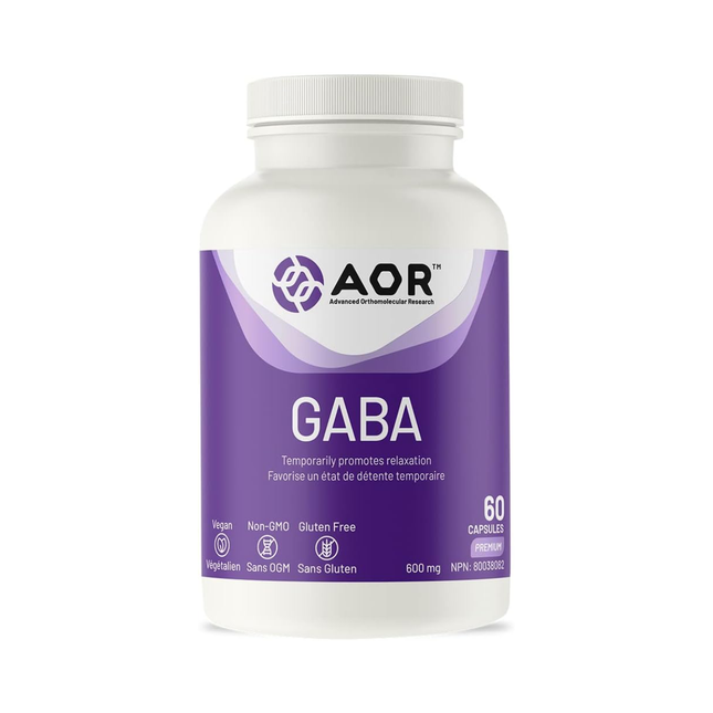 AOR - GABA Supplement 600 mg | 60 Capsules