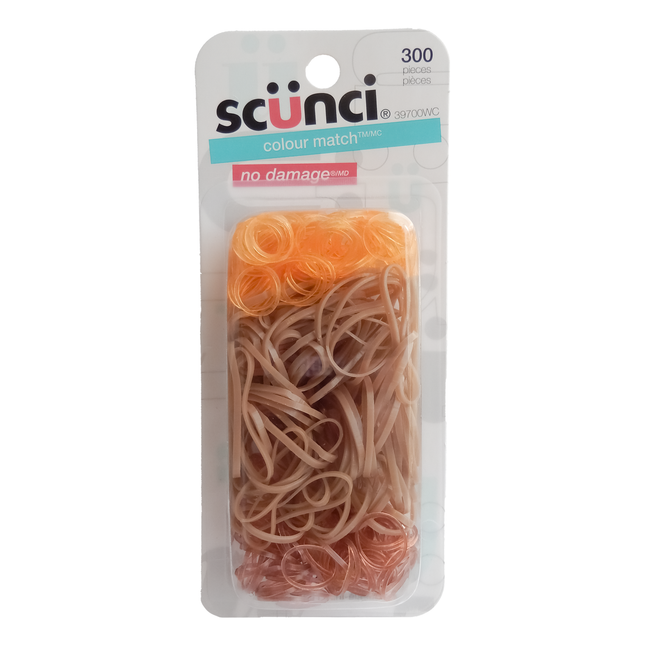 Scunci - Colour Match No Damage Polybands | 300 pieces