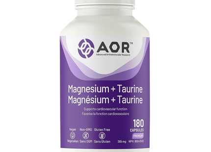 AOR - Magnesium + Taurine | 180 Capsules