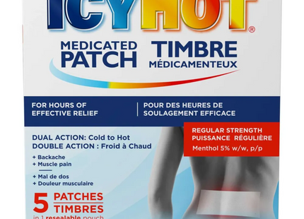 Icy Hot - Patch médicamenteux à force régulière | 5 correctifs