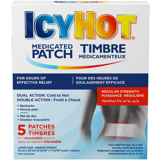 Icy Hot - Regular Strength Medicated Patch | 5 Patches