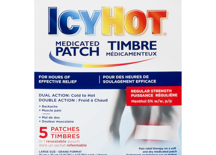 Icy Hot - Regular Strength Medicated Patch | 5 Patches