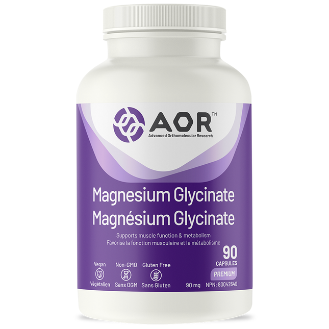 AOR - Glycinate de magnésium 90 mg | 90 Végé-Caps