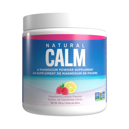 Natural Calm - Magnesium Powder Supplement, Raspberry-Lemon Flavour | 226 g