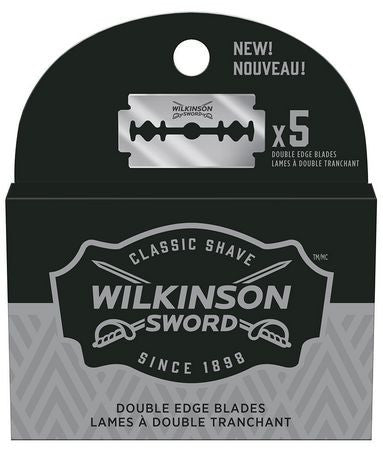 Lames Wilkinson à double tranchant | 5 lames de rechange.