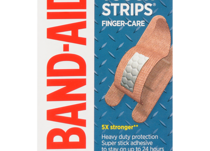 Band-Aid - Bandages pour soins des doigts Tough Strips, tailles assorties | paquet de 15