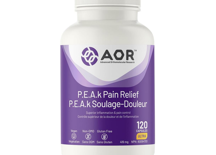 AOR - P.E.A.K Pain Relief | 120 Capsules