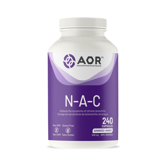 AOR - NAC N-Acetyl Cysteine Supplement 500 mg | 240 Capsules