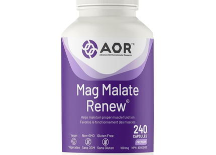 AOR - Mag Malate Renew | 240 Capsules