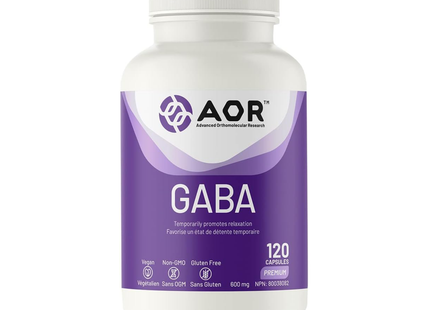 AOR - Supplément GABA 600 mg | 120 gélules