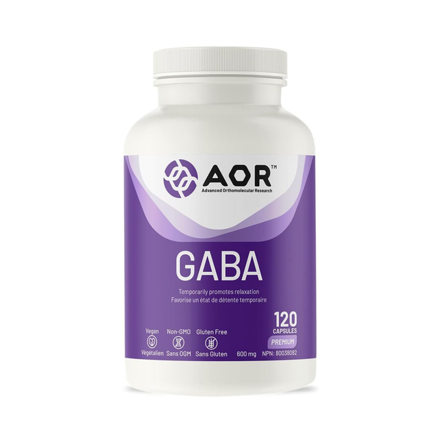 AOR - GABA Supplement 600 mg | 120 Capsules