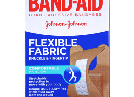 Band-Aid - Flexible Fabric Knuckle and Fingertip Bandages, assorted sizes | 20 pack